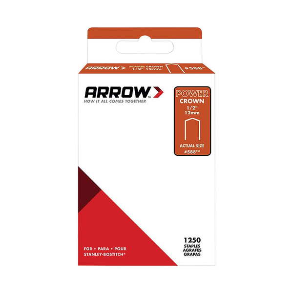 Arrow Fastener STAPLE #588 PC 1/2""1250P 588SP